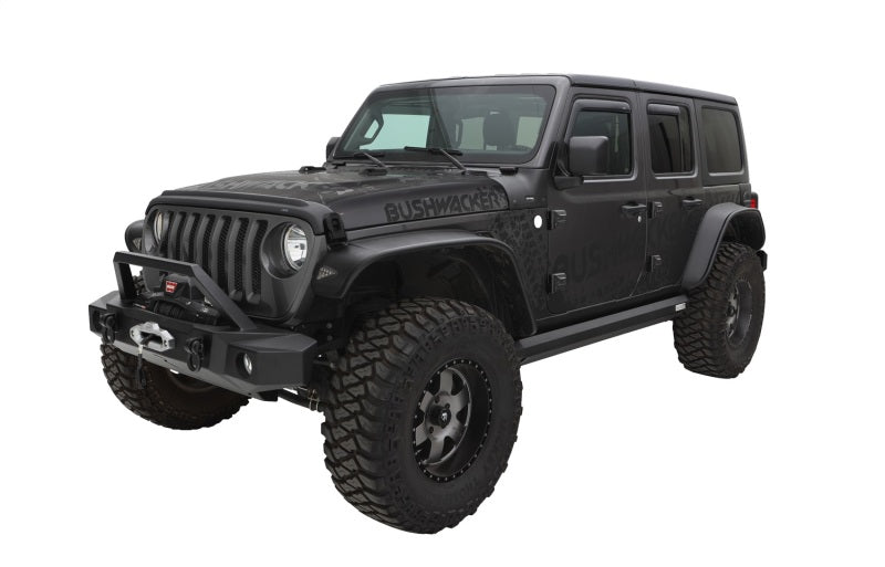 Bushwacker Jeep Wrangler Flat Style Flares 4pc - Black