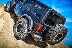 DV8 Offroad Rear Bumper with Flush Mount Cube Lights  2018+ Jeep Wrangler JL