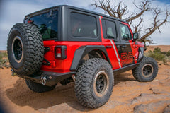 DV8 Offroad Rear Bumper with Flush Mount Cube Lights  2018+ Jeep Wrangler JL