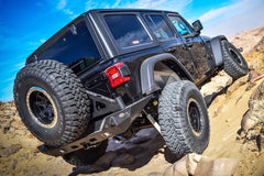 DV8 Offroad Rear Bumper with Flush Mount Cube Lights  2018+ Jeep Wrangler JL
