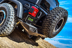 DV8 Offroad Rear Bumper with Flush Mount Cube Lights  2018+ Jeep Wrangler JL