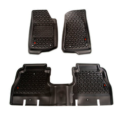 Rugged Ridge All Terrain Front & Rear Floor Liner Kit Black