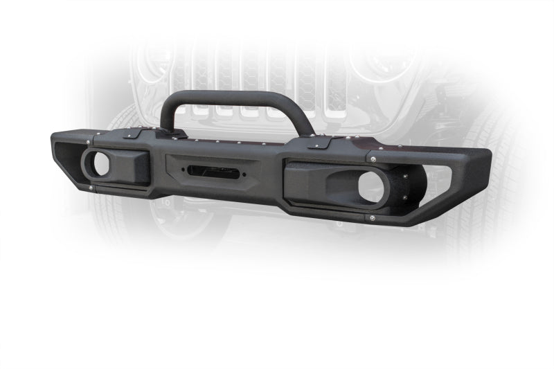DV8 Offroad Winch Ready Front Bumper with Bull Bar Jeep JL & JT