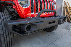 DV8 Offroad Winch Ready Front Bumper with Bull Bar Jeep JL & JT