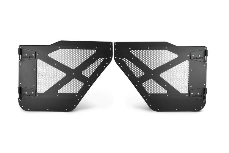 DV8 Aluminum Rear Half Doors with Perforated Mesh 2018-2023 Jeep JL / JT