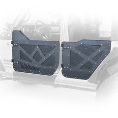 DV8 Aluminum Rear Half Doors with Perforated Mesh 2018-2023 Jeep JL / JT