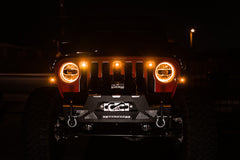 DV8 Offroad Grill Amber Marker Lights 2018-2023 Jeep JL
