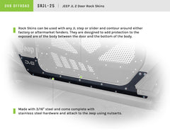 DV8 Offroad Rock Skins 2018-2023 Jeep JL 2 Door