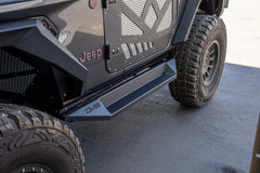 DV8 Offroad Plated Sliders with Step 2018+ Jeep JL 2 Door