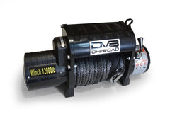 DV8 Offroad 12000 LB Winch with Synthetic Line & Wireless Remote - Black