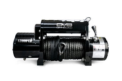 DV8 Offroad 12000 LB Winch with Synthetic Line & Wireless Remote - Black