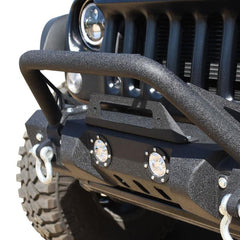 DV8 Offroad FS-11 Stubby Mid Length Steel Front Bumper with Winch Plate
