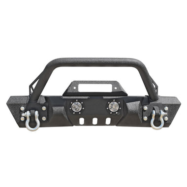 DV8 Offroad FS-11 Stubby Mid Length Steel Front Bumper with Winch Plate