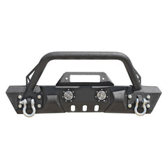 DV8 Offroad FS-11 Stubby Mid Length Steel Front Bumper with Winch Plate
