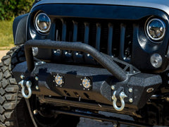 DV8 Offroad FS-11 Stubby Mid Length Steel Front Bumper with Winch Plate