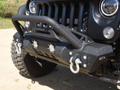 DV8 Offroad FS-11 Stubby Mid Length Steel Front Bumper with Winch Plate