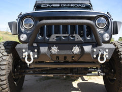 DV8 Offroad FS-11 Stubby Mid Length Steel Front Bumper with Winch Plate