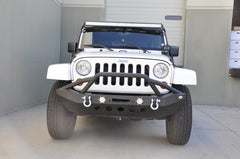 DV8 Offroad FS-8 Mid Length Steel Front Bumper with LED Lights