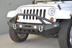 DV8 Offroad FS-8 Mid Length Steel Front Bumper with LED Lights