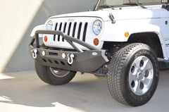 DV8 Offroad FS-8 Mid Length Steel Front Bumper with LED Lights