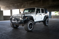 DV8 Offroad FS-8 Mid Length Steel Front Bumper with LED Lights