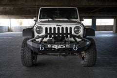 DV8 Offroad FS-8 Mid Length Steel Front Bumper with LED Lights