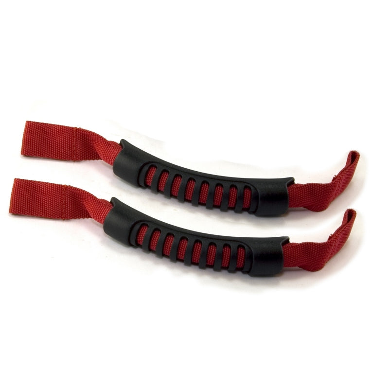 Rugged Ridge Front Headrest Grab Handles - Red
