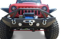 DV8 Offroad FS-14 Mid Length Steel Front Bumper with Fog Lights & LED Lights