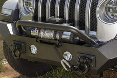 Rugged Ridge Spartan Front Bumper with HCE and Over-rider Hoop 18-23 Jeep Wrangler JL