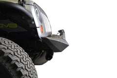 DV8 Offroad Steel Stubby Front Bumper with Light Bracket & Winch Plate