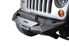DV8 Offroad Steel Stubby Front Bumper with Light Bracket & Winch Plate