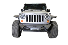 DV8 Offroad Steel Stubby Front Bumper with Light Bracket & Winch Plate