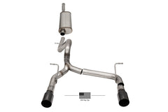 Corsa 2.75in Sport Cat-Back Exhaust with Black Tips  Jeep Wrangler JLU 3.6L
