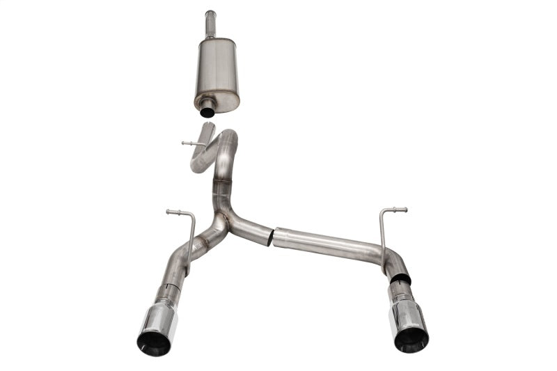 Corsa 2.75in Sport Cat-Back Exhaust with 4in Tips Jeep Wrangler JLU 3.6L