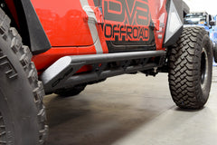 DV8 Offroad Tubular Rock Slider Step with Plated End Caps