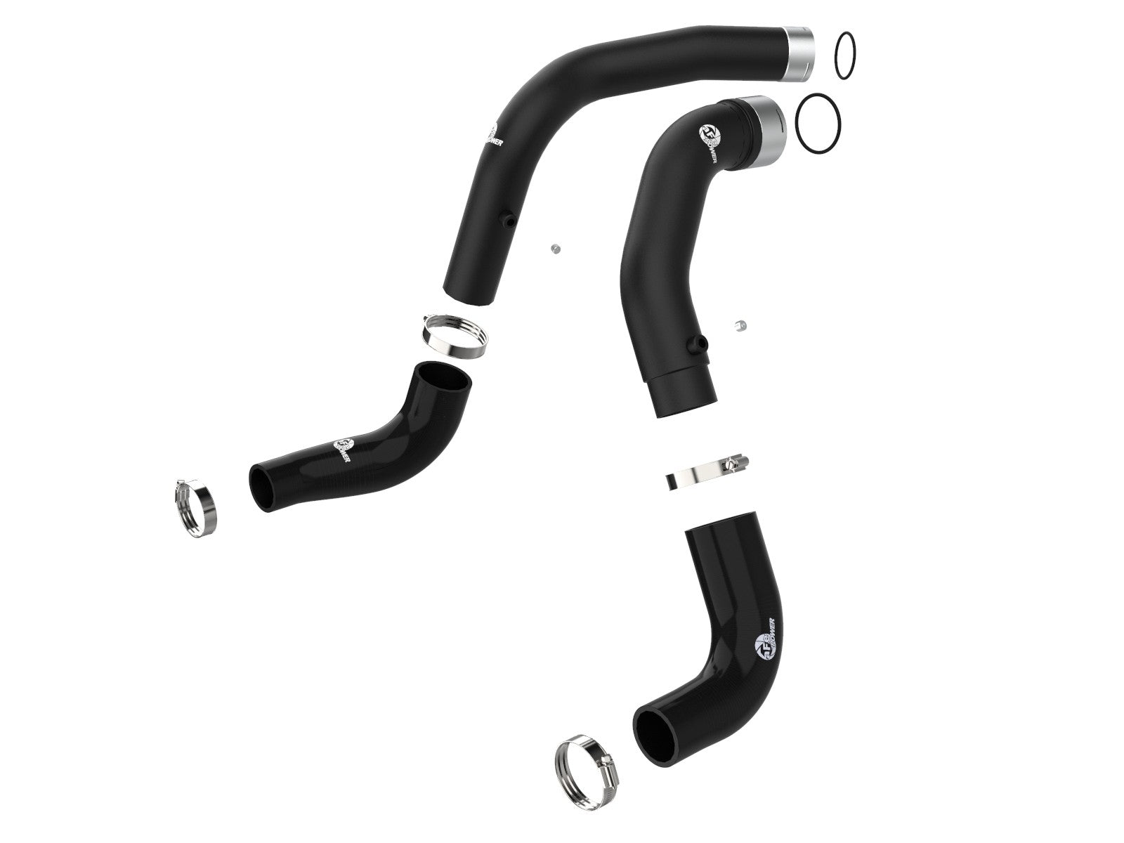 aFe BladeRunner Black 3in Intercooler Hot & Cold Side Pipe Kit Jeep Wrangler V6-3.0L (td)