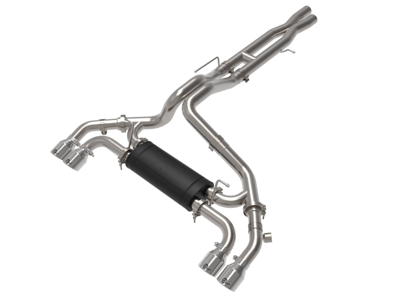 aFe Vulcan Series 2.5in 304SS Cat-Back Exhaust Jeep Wrangler 392 6.4L with Polished Tips