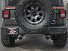 aFe Rebel Series 409 Stainless Steel Cat-Back Exhaust Jeep Wrangler JL 2.0L (t) - Black Tip