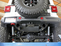 aFe Rebel Series 409 Stainless Steel Cat-Back Exhaust Jeep Wrangler JL 2.0L (t) - Black Tip