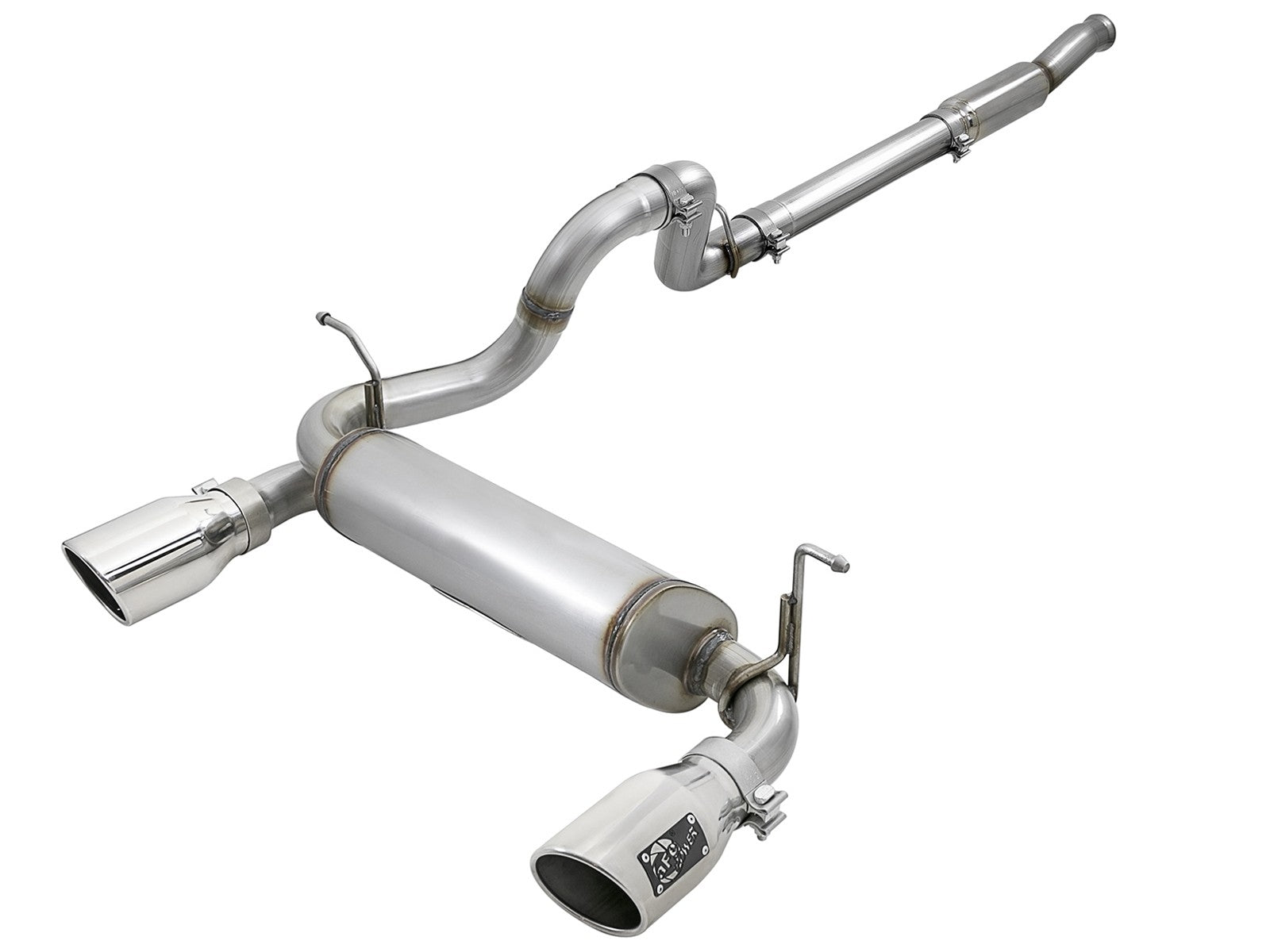 aFe Rebel Series 409 Stainless Steel Cat-Back Exhaust Polished Tip Jeep Wrangler JL 2.0L (t)
