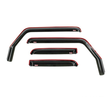 Westin Wade In-Channel Wind Deflector 72-51499 - Smoke Finish, 4-Piece Set, Sleek Aerodynamic Design
