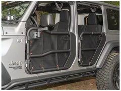 Rugged Ridge Fortis Tube Door Covers Full Set Black 2018-2023 Jeep Wrangler JLU