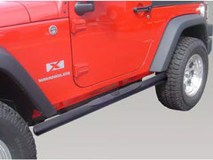 Rugged Ridge 4in Oval Side Step Black 18-23 Jeep Wrangler JL 4DR