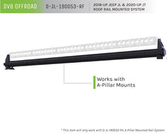 DV8 Offroad Picatinny Rail Roof Light Mount 2018-2023 JEEP JL & 2020-2023 JT