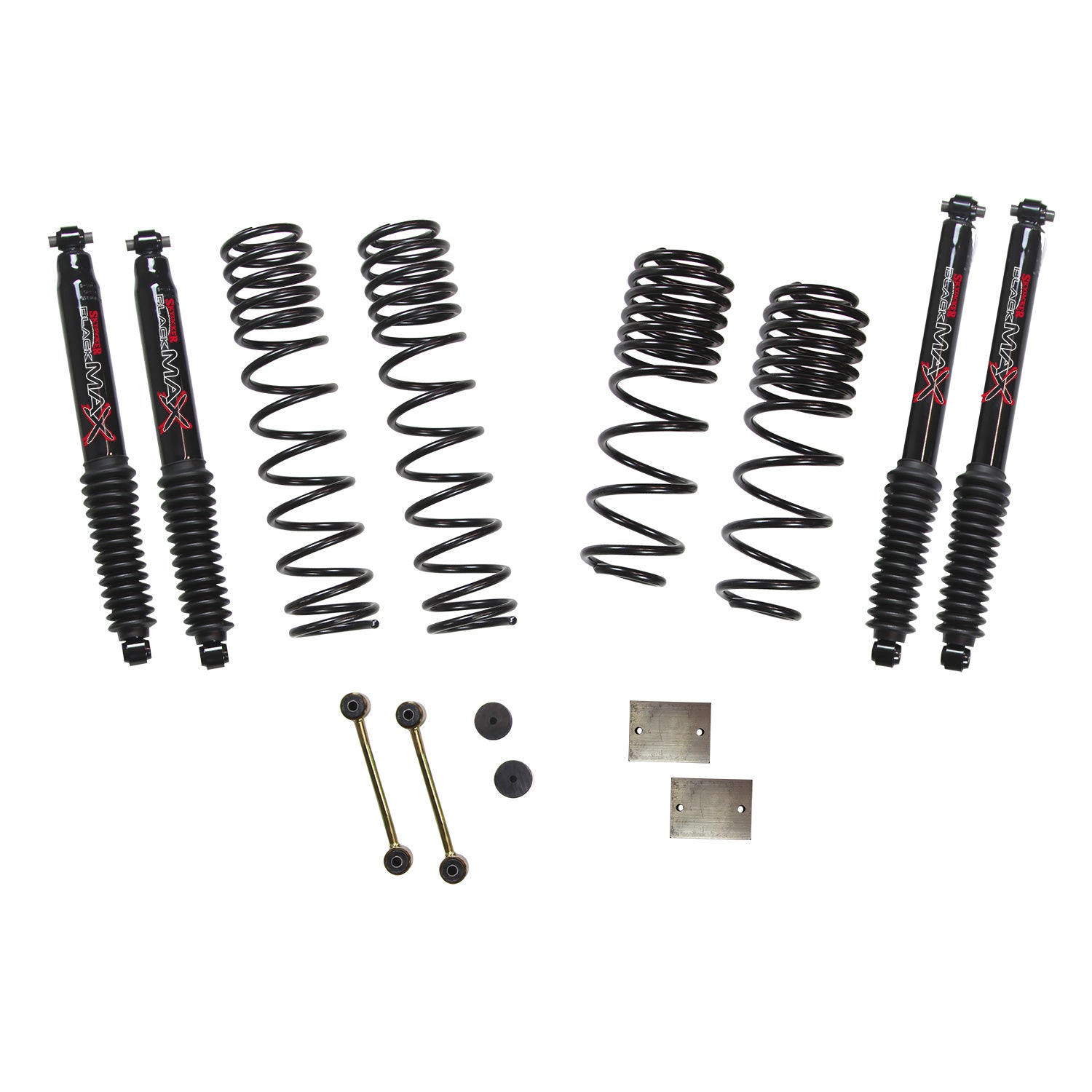 Skyjacker 1.5 in. Dual Rate-Long Travel Lift Kit System with Black MAX Shocks Wrangler JL Diesel 4-Door 4WD