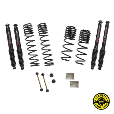 Skyjacker 1-1.5 in. Dual Rate-Long Travel Lift Kit System with Black MAX Shocks Wrangler JL 4-Door 4WD