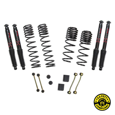 Skyjacker 4WD 2-2.5 in. Dual Rate-Long Travel Lift Kit System with Black MAX Shocks Wrangler JL 2-Door