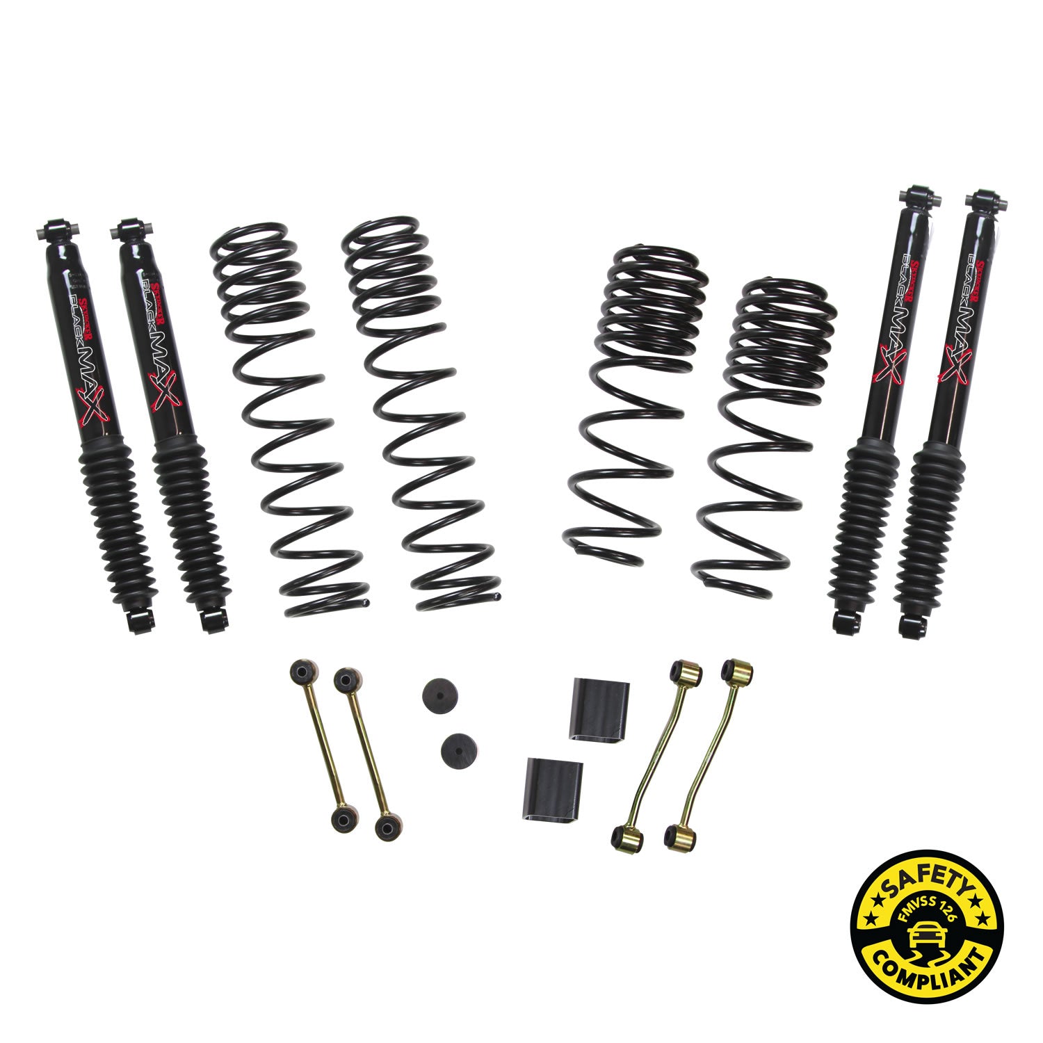 Skyjacker 2-2.5 in. Dual Rate-Long Travel Lift Kit System with Black MAX Shocks Wrangler JL 4-Door Rubicon 4WD