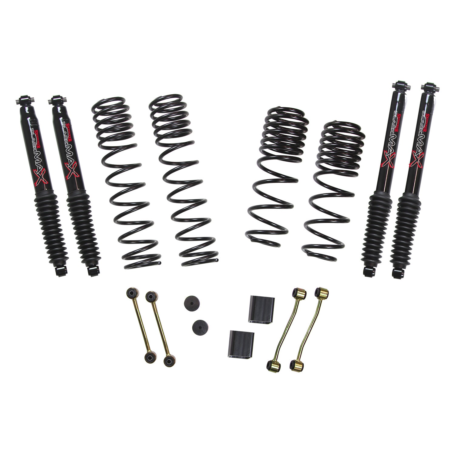 Skyjacker 2.5 in. Dual Rate-Long Travel Lift Kit System with Black MAX Shocks Wrangler JL Diesel 4-Door Rubicon 4WD