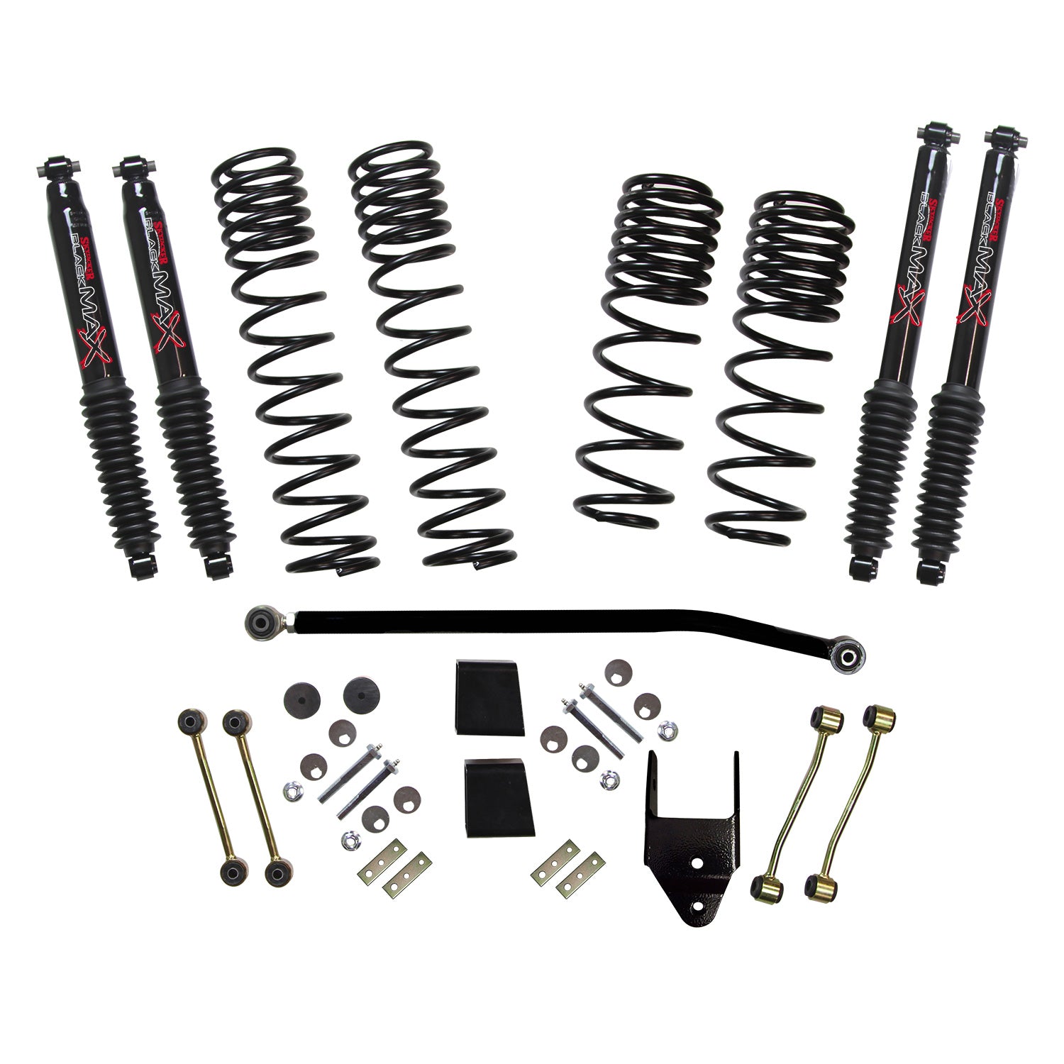 Skyjacker 3.5-4 in. Dual Rate-Long Travel Lift Kit System with Black MAX Shocks Wrangler JL Diesel 4-Door 4WD